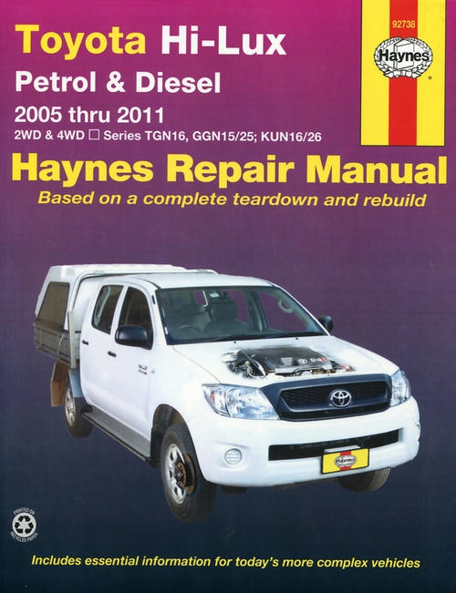 Haynes Manual - Toyota Hilux Diesel & Benzin 2WD & 4WD (05-11) Manual